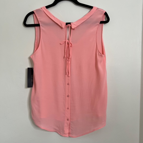 NWT Zara Back Buttons Sleeveless Scoop Neck Watermelon Pink Top Size Small - Picture 3 of 11